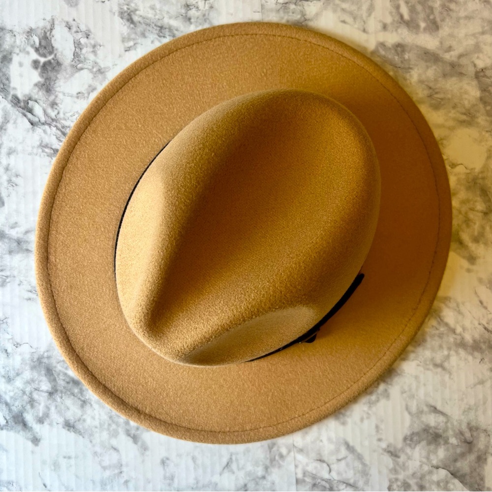 Tan wide brim western/fedora style hat (NWOT) - Picture 3 of 8